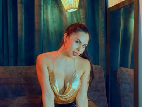katycatx vor der Webcam